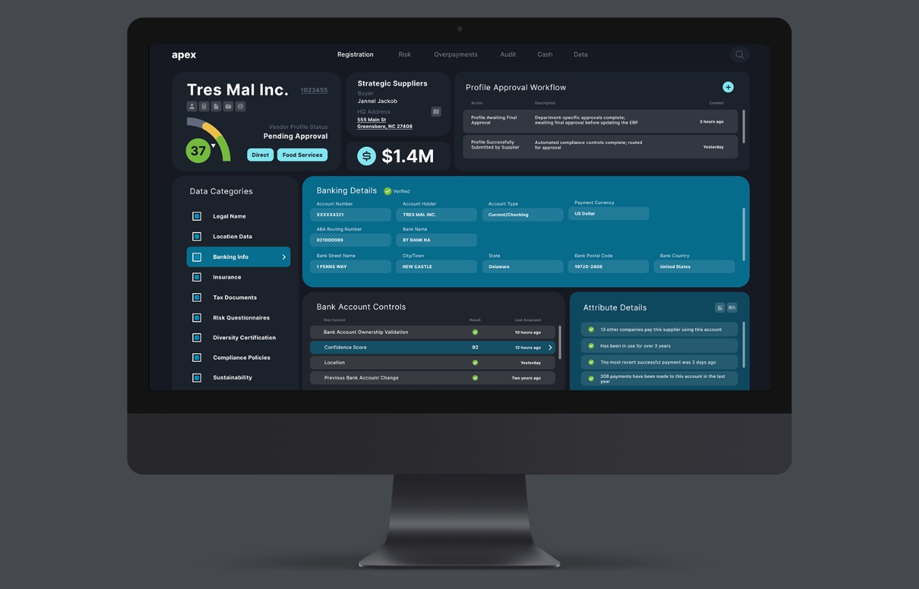 Supplier risk and compliance