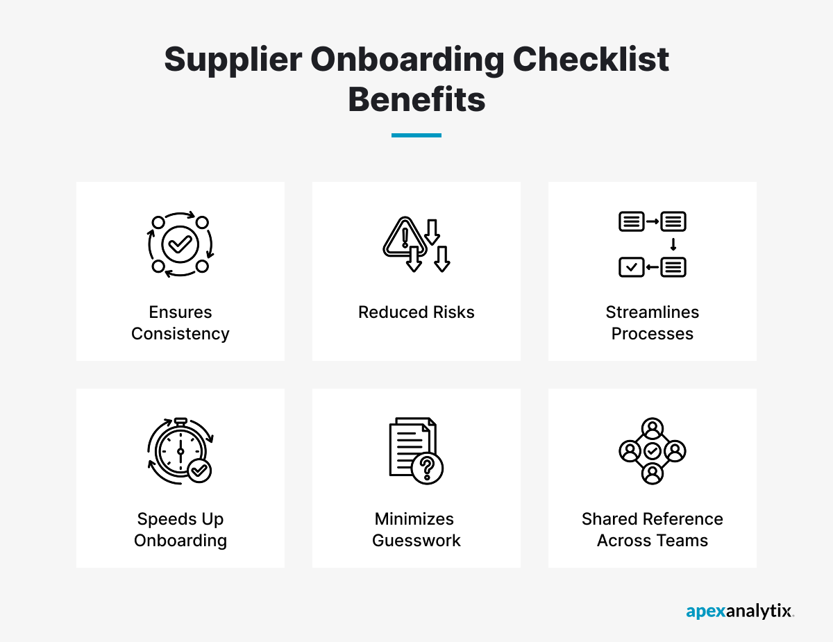 Supplier Onboarding Checklist Benefits