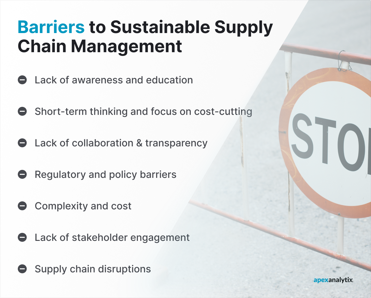 BARRIERS TO SUSTAINABLE SUPPLY CHAIN MANAGEMENT
