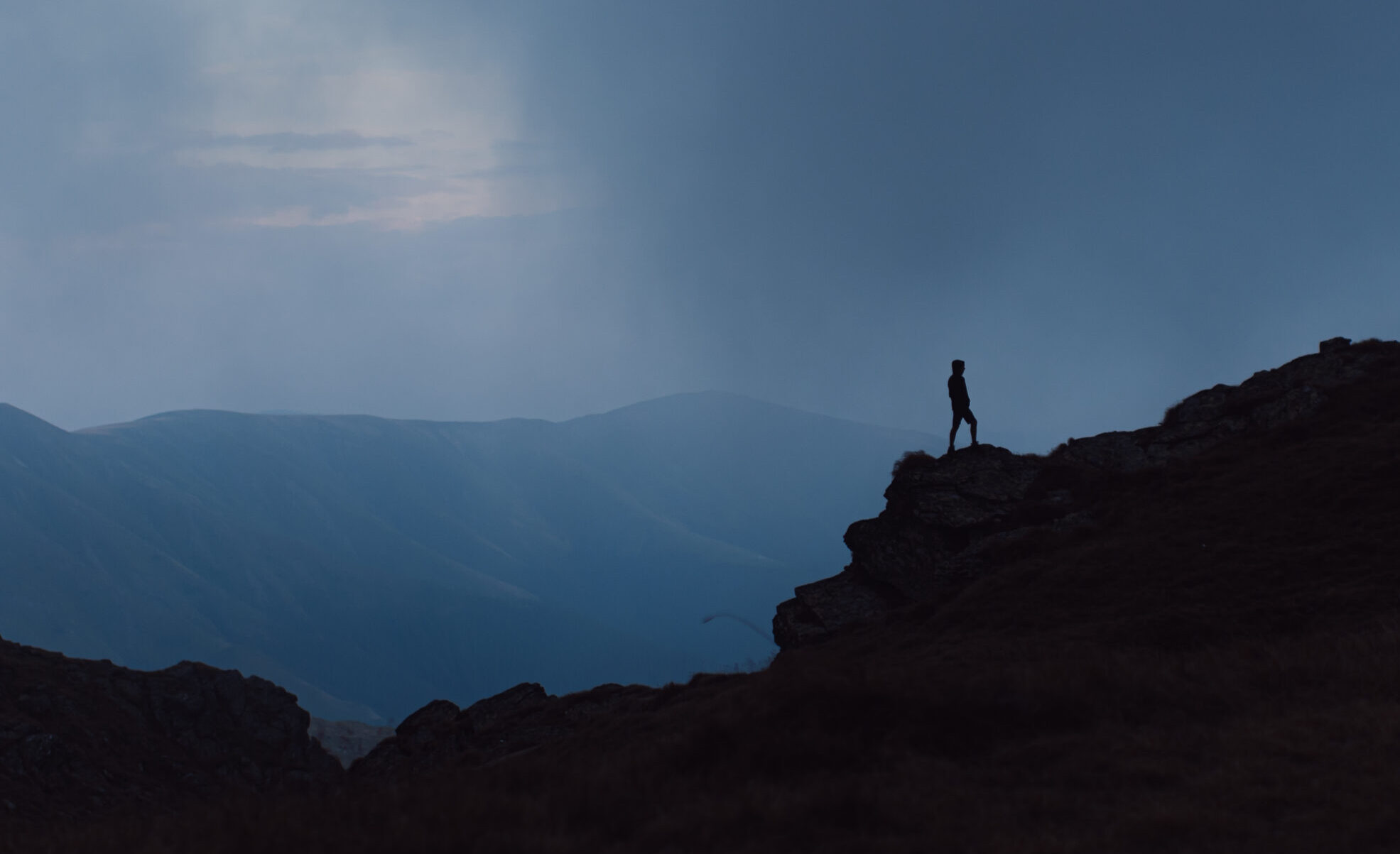 Person exploring, pondering questions