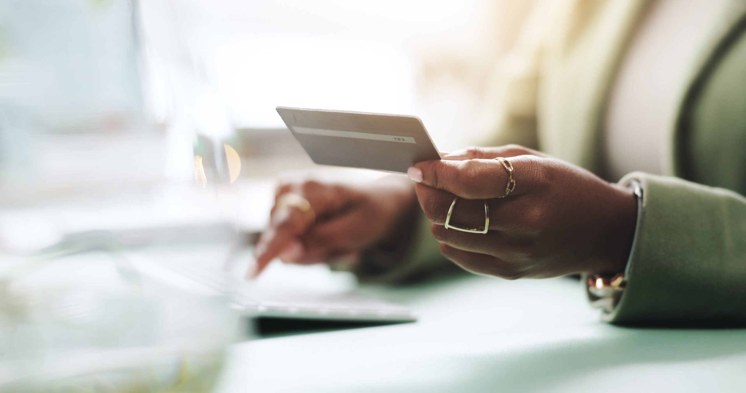 Business,Woman,,Hands,And,Computer,With,Credit,Card,For,Online
